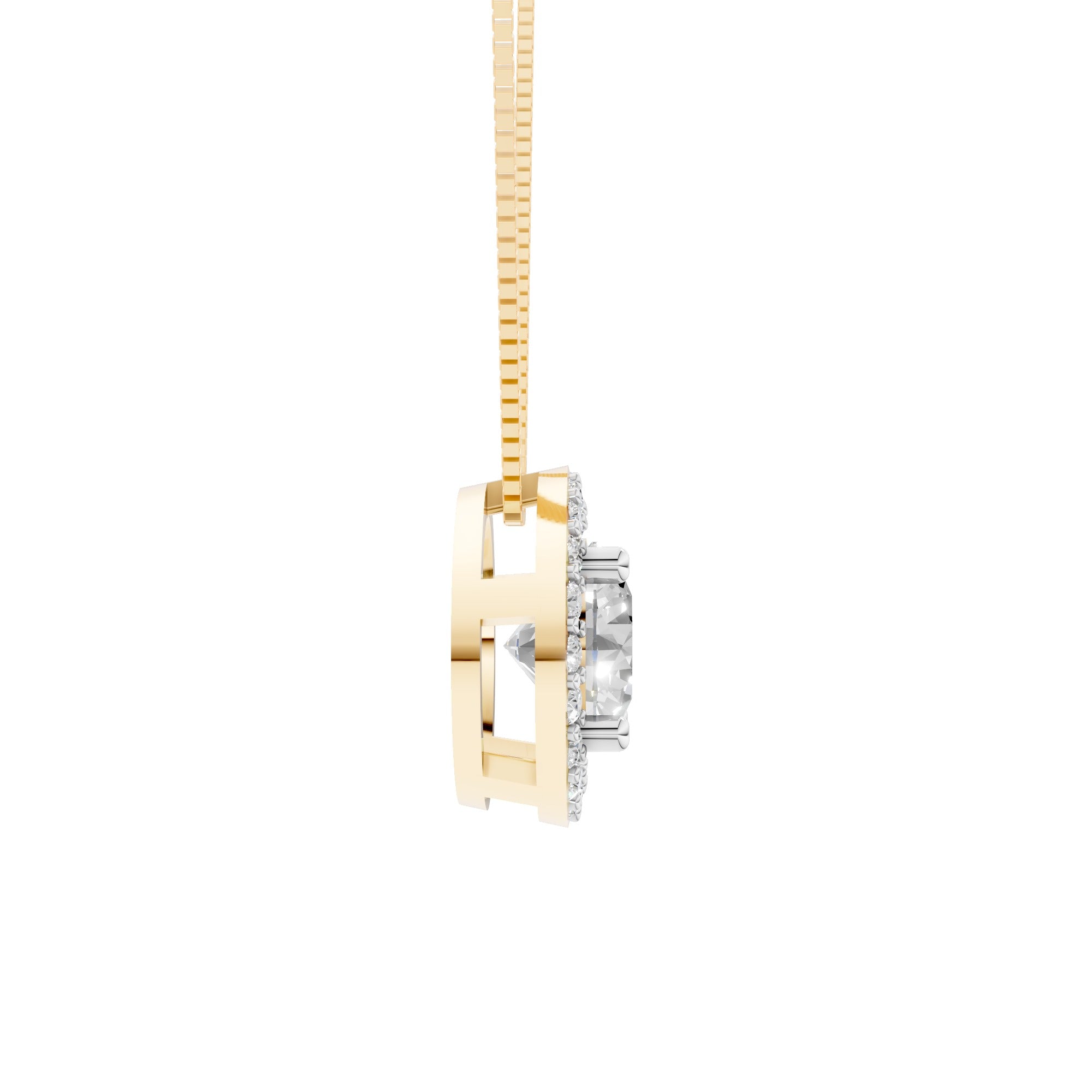 1 Carat Vivid Vogue Halo Pendant